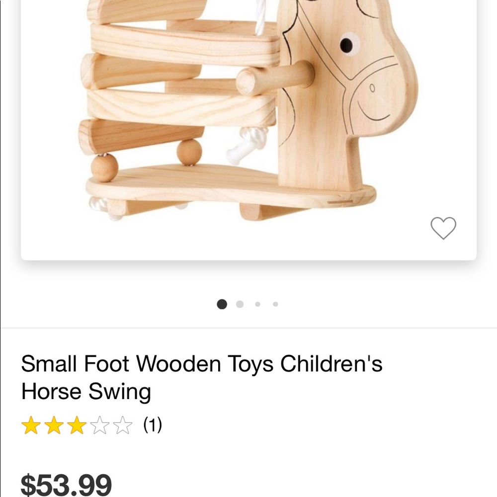 Small Foot Wooden Horse Swing